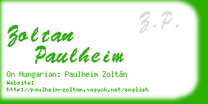 zoltan paulheim business card