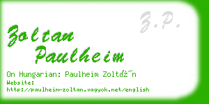 zoltan paulheim business card